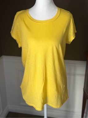 Michael Stars Trudy Supima Tee Size Small Yellow NWOT MSRP $78